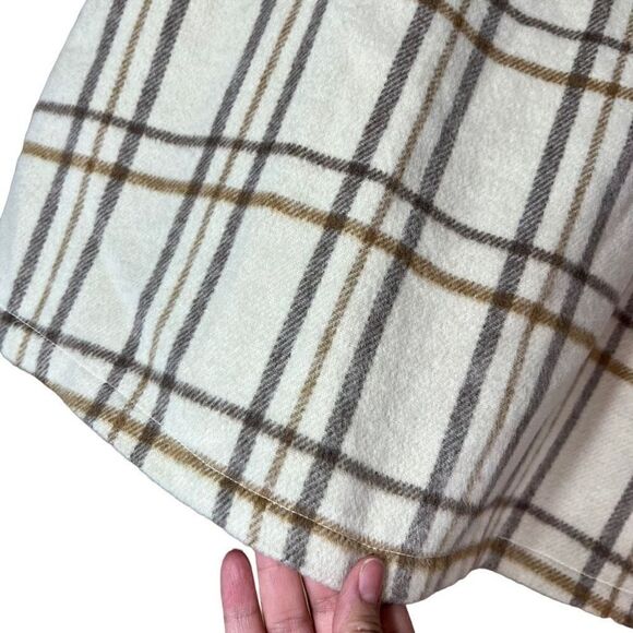 Hyfve Plaid Zip Front Wool Blend Mini Skirt Size Large - Picture 6 of 8